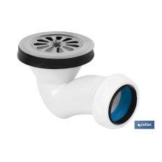 VÁLVULA SIFÓNICA PLATO DE DUCHA Ø60 CON SALIDA Ø32-40 Y REJILLA INOX. (PACK: 1 UDS)