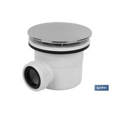 VÁLVULA SIFÓNICA PLATO DE DUCHA Ø90 CON SALIDA Ø32-40 Y EMBELLECEDOR CROMADO (PACK: 1 UDS)