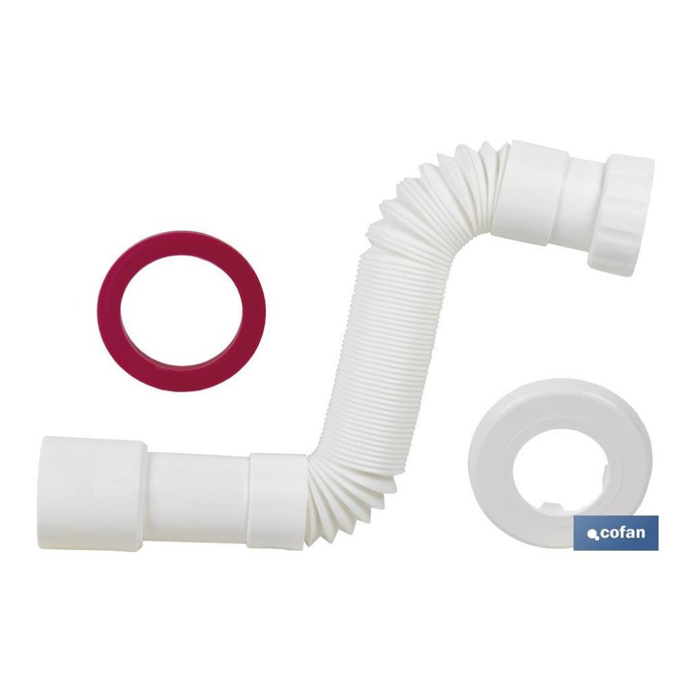 TUBO FLEXIBLE BLANCO 1 1/2  Ø40-50 300-720 MM (PACK: 1 UDS)