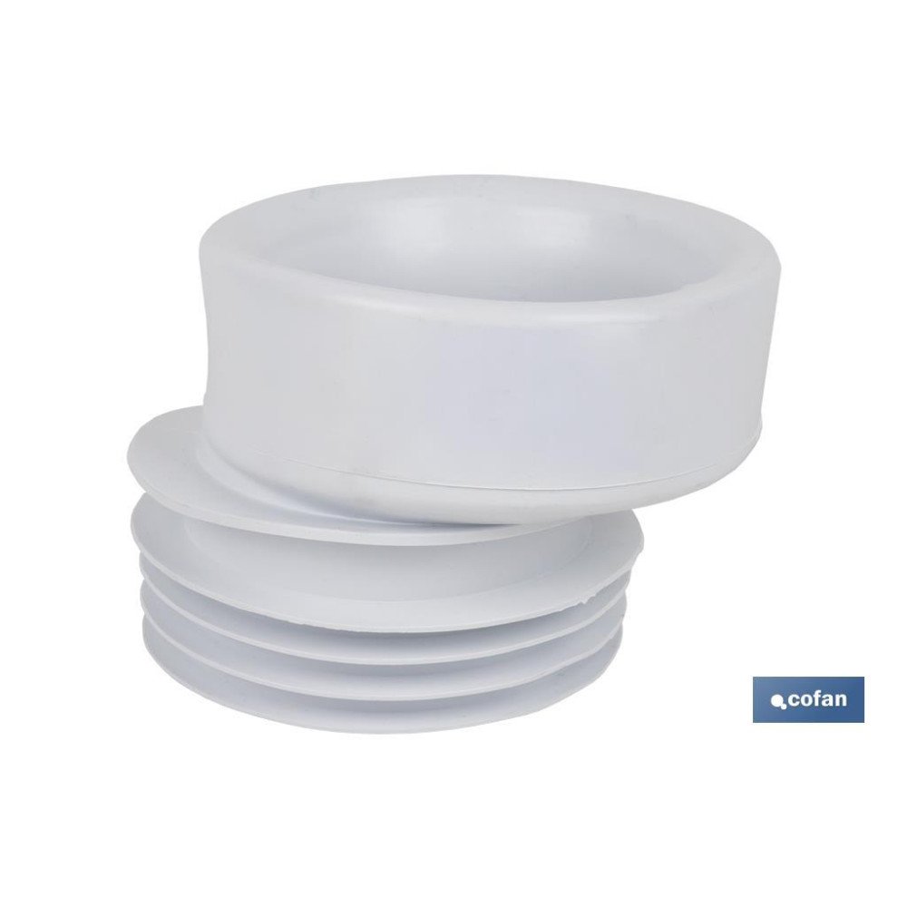 MANGUITO DE CONEXIÓN EXCÉNTRICO PARA INODORO Ø110 MM (PACK: 1 UDS)