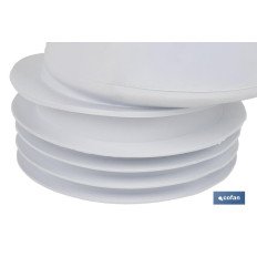 MANGUITO DE CONEXIÓN EXCÉNTRICO PARA INODORO Ø110 MM (PACK: 1 UDS)