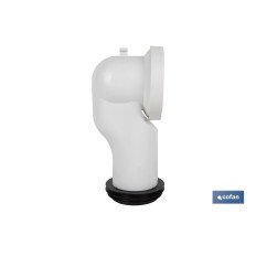 MANGUITO DE CONEXIÓN ACODADO 90° PARA INODORO CON GOMA LABIADA Ø110 MM (PACK: 1 UDS)