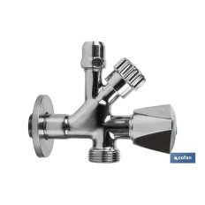 VÁLVULA DE ESCUADRA 1/2 X 3/4 X 3/8 MODELO COMBI (PACK: 1 UDS)