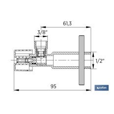 SET 2 VÁLVULAS DE ESCUADRA 1/2 x 3/8 ANTICAL MODELO LARGO (PACK: 1 UDS)