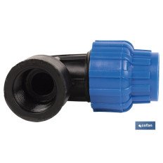 CODO 90° ROSCA HEMBRA PP PN16 20 X 1/2  VENTA UNITARIA (PACK: 1 UDS)