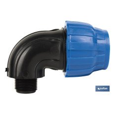 CODO 90° ROSCA MACHO PP PN16 32 X 1  VENTA UNITARIA (PACK: 1 UDS)