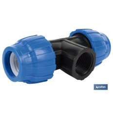 TE 90° ROSCA HEMBRA PP PN16 40 X 1 X 40 (PACK: 10 UDS)