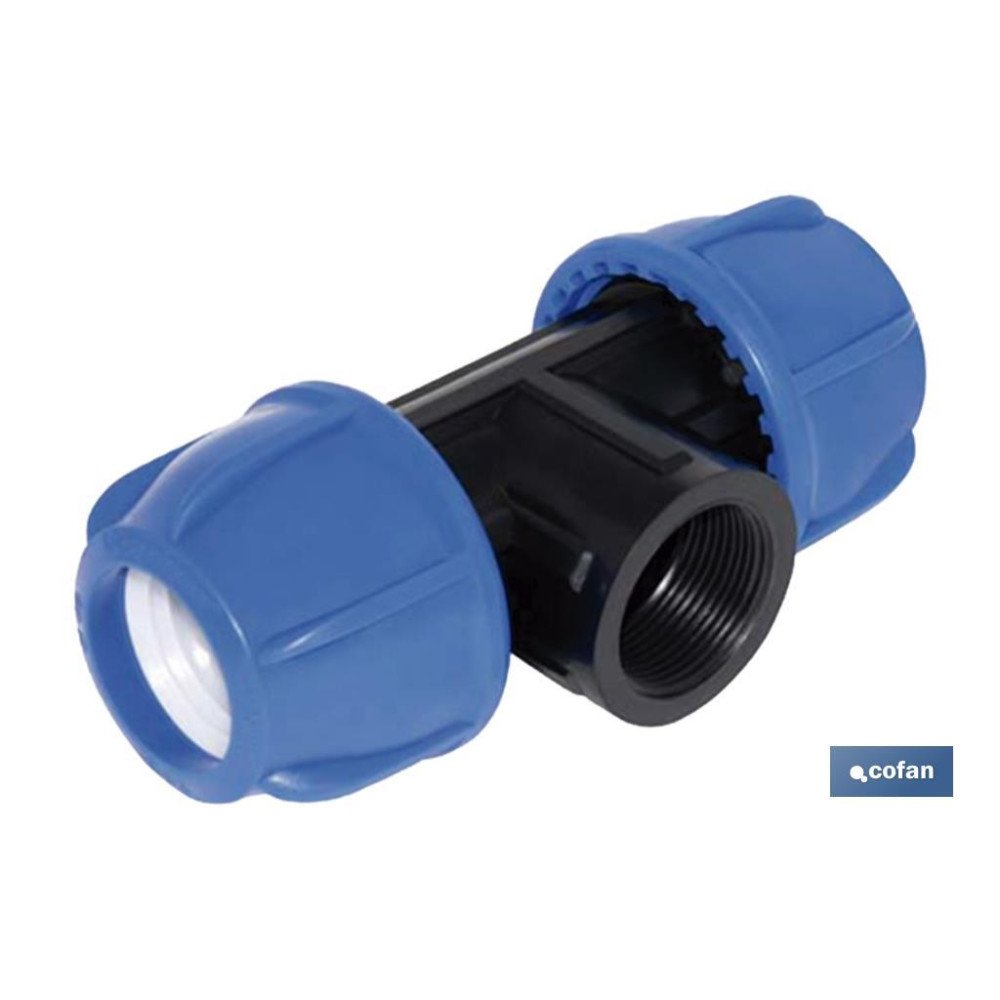 TE 90° ROSCA HEMBRA PP PN16 40 X 1 1/4 X 40  VENTA UNITARIA (PACK: 1 UDS)