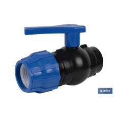 ENLACE VÁLVULA DE BOLA ROSCA HEMBRA PP PN16 40 X 1 1/4 VENTA UNITARIA (PACK: 1 UDS)