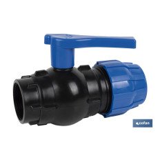 ENLACE VÁLVULA DE BOLA ROSCA HEMBRA PP PN16 90 X 3 (PACK: 1 UDS)