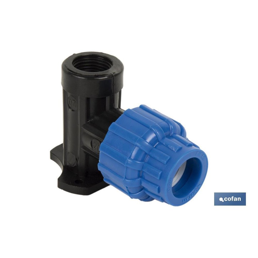 CODO 90° GRIFO ROSCA HEMBRA PP PN16 20 X 1/2 VENTA UNITARIA (PACK: 1 UDS)