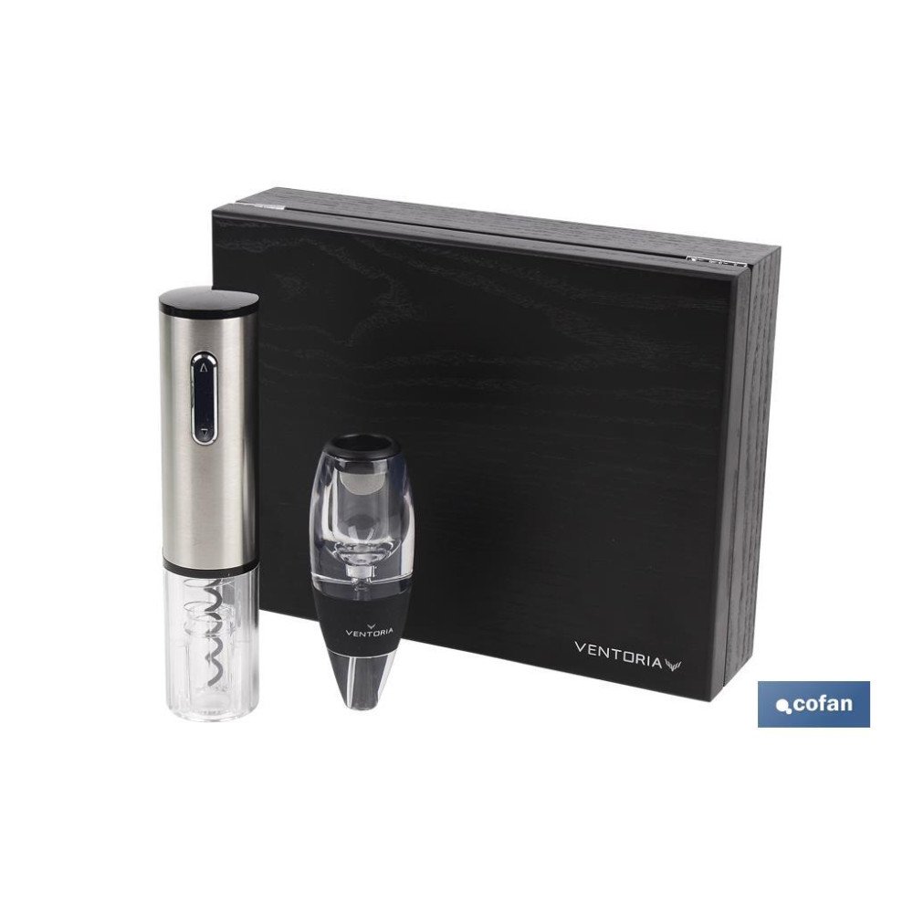 SET CATA VINO+SACACORCHOS ELECTRIC MODELO SYRAH (PACK: 1 UDS)