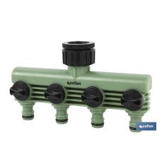COLECTOR DE RIEGO 4 SALIDAS AJUSTABLES (PACK: 1 UDS)