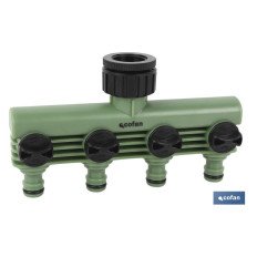 COLECTOR DE RIEGO 4 SALIDAS AJUSTABLES (PACK: 1 UDS)