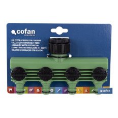 COLECTOR DE RIEGO 4 SALIDAS AJUSTABLES (PACK: 1 UDS)