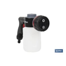 PISTOLA DE RIEGO 6 POSICIONES CON DEPÓSITO DISPENSADOR (PACK: 1 UDS)