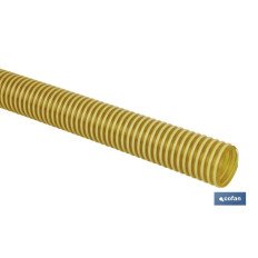 ROLLO DE TUBO DE ASPIRACIÓN ESPIRAL AMARILLO Ø25 MM 25 M (PACK: 1 UDS)