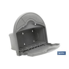 SOPORTE PARED PARA MANGUERA CON CAJÓN (PACK: 1 UDS)