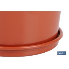MACETA DALIA COLOR MARRON  17X14+ PLATO 14.5cm (PACK: 12 UDS)