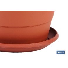 MACETA MARRON MODELO GARDENIA 35X28.8+ PLATO28cm (PACK: 6 UDS)