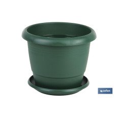 MACETA VERDE MODELO GARDENIA 22X18+PLATO18.5CM (PACK: 12 UDS)