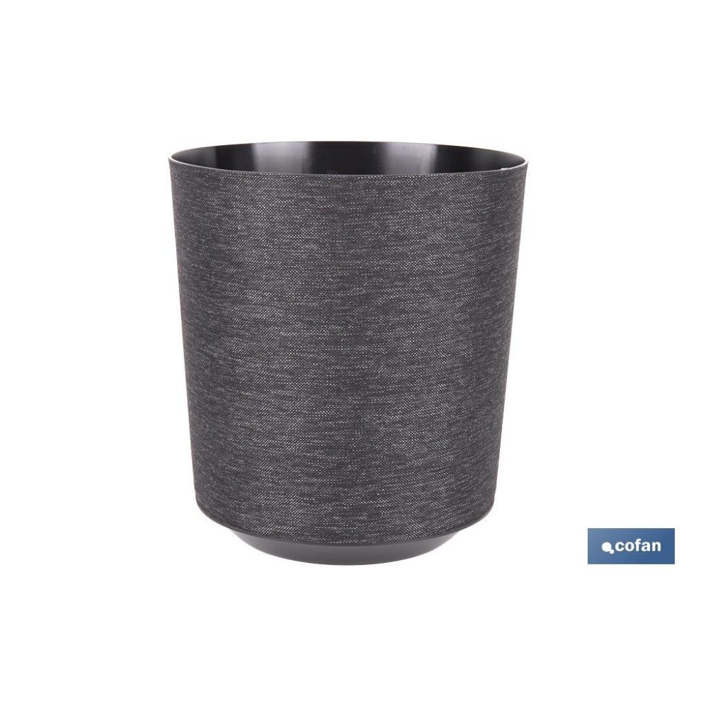 MACETA O MACETERO GAMA TEXTIL COLOR NEGRO PP Ø 195 X 201 MM 4,9 L (PACK: 4 UDS)