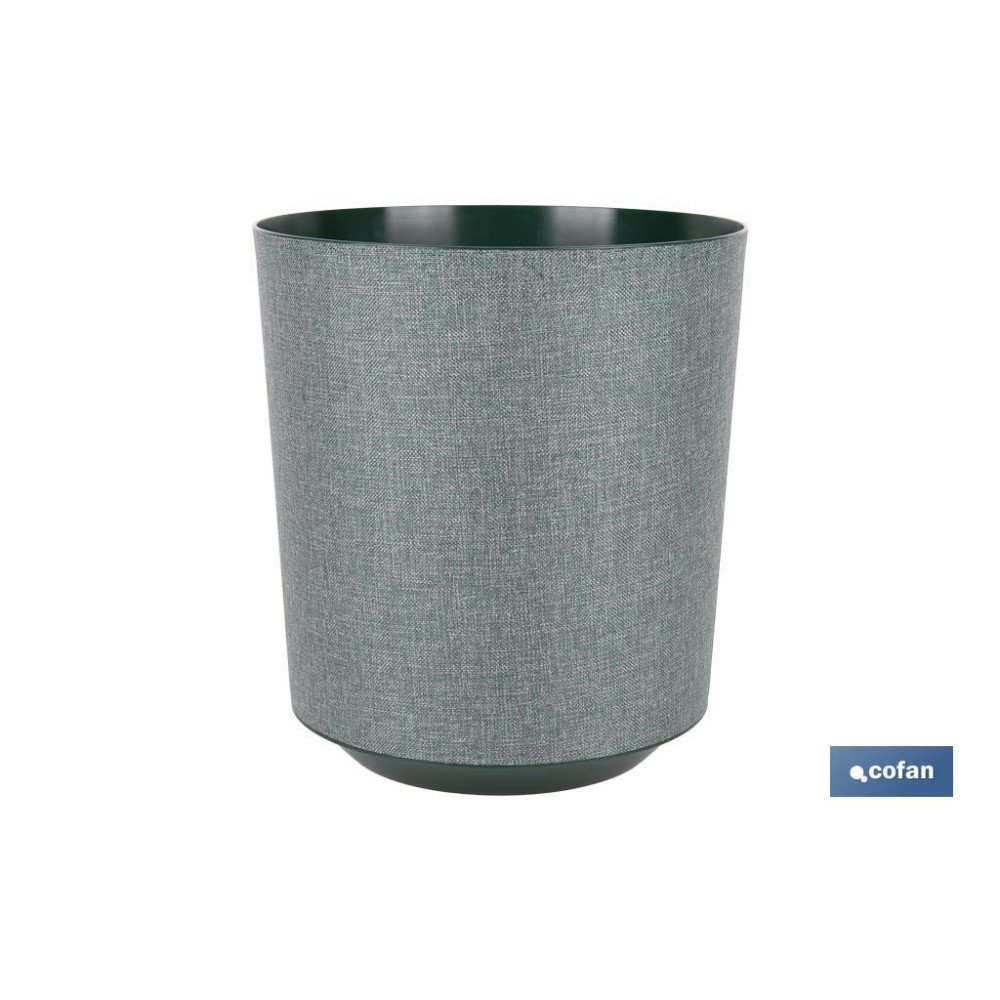 MACETA O MACETERO GAMA TEXTIL COLOR VERDE PP Ø 285 X 316 MM 16 L VENTA UNITARIA (PACK: 1 UDS)