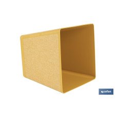 MACETA O MACETERO GAMA TEXTIL CUADRADA COLOR MOSTAZA PP 180 X 180 X 180 MM 3,7 L VENTA UNITARIA (PACK: 1 UDS)