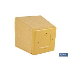 MACETA O MACETERO GAMA TEXTIL CUADRADA COLOR MOSTAZA PP 238 X 238 X 240 MM 9 L (PACK: 4 UDS)