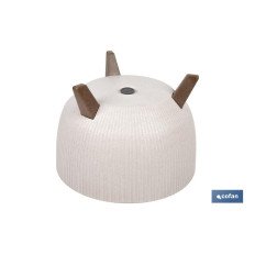 MACETA CON PATAS Y FILTRO DE DRENAJE COLOR BLANCO WPC Ø 243 X 150 MM 5,1 L (PACK: 5 UDS)