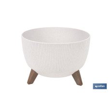 MACETA CON PATAS Y FILTRO DE DRENAJE COLOR BLANCO WPC Ø 243 X 150 MM 5,1 L VENTA UNITARIA (PACK: 1 UDS)