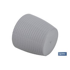 MACETA O MACETERO TRENZADA COLOR GRIS CLARO PP Ø 359 X 315 MM 26.5 L (PACK: 5 UDS)