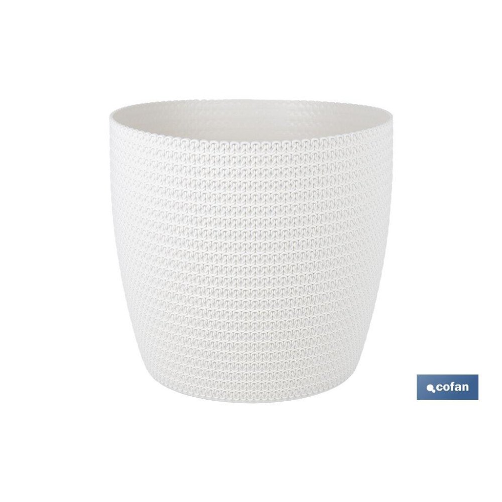 MACETA O MACETERO TRENZADA COLOR BEIGE PP Ø 215 X 185 MM 5,2 L VENTA UNITARIA (PACK: 1 UDS)