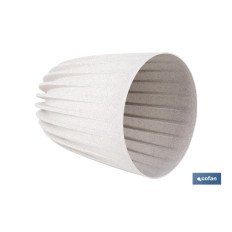 MACETA CON FILTRO DE DRENAJE A RAYAS COLOR BLANCO WPC Ø 250 X 297 MM 6,2 L (PACK: 5 UDS)