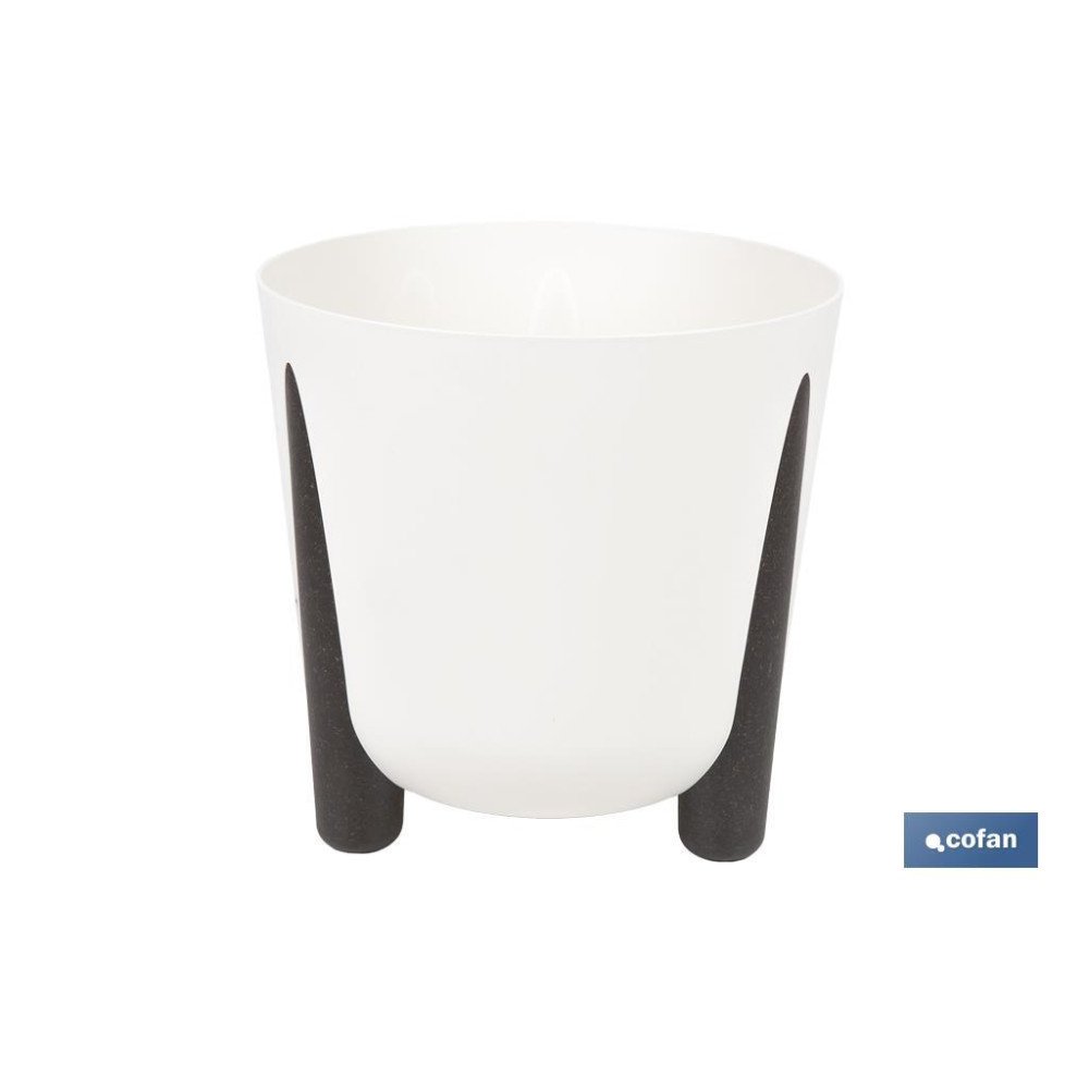 MACETA CON PATAS Y FILTRO DE DRENAJE COLOR CREMA PP Ø 183 X 180 MM 3,3 L VENTA UNITARIA (PACK: 1 UDS)