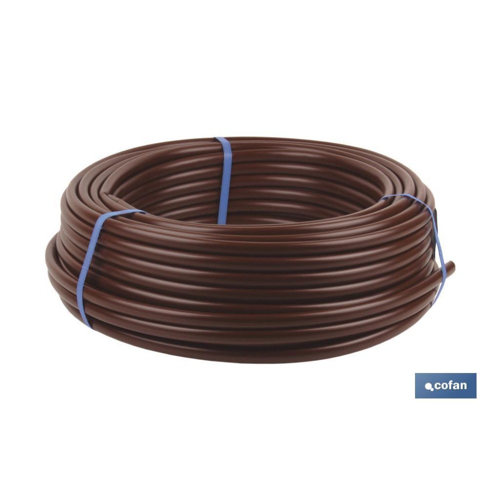 TUBO 50M RIEGO GOTEO MARRON (Sin goteros) Ø16MM (PACK: 1 UDS)
