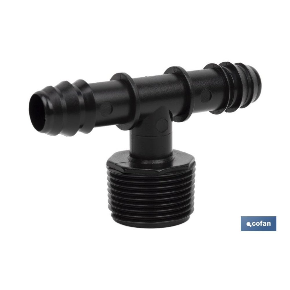 CONEXIÓN EN T R.MACHO Ø16MM-3/4 (PACK: 100 UDS)