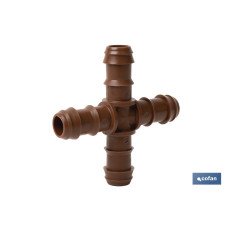 CONEXIÓN EN CRUZ Ø16MM (MARRÓN-MAX SEGUR.) (PACK: 50 UDS)