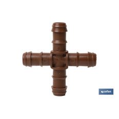 CONEXIÓN EN CRUZ Ø16MM (MARRÓN-MAX SEGUR.) (PACK: 50 UDS)