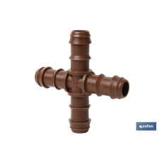 CONEXIÓN EN CRUZ Ø16MM (MARRÓN-MAX SEGUR.) (PACK: 50 UDS)