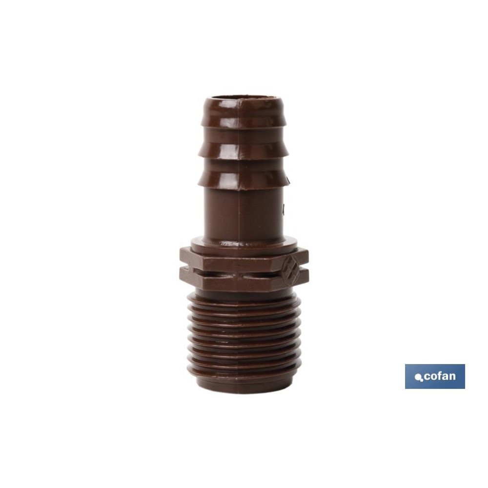 ENLACE MIXTO Ø16MM-1/2 (MARRÓN-MAX SEGUR.) (PACK: 100 UDS)