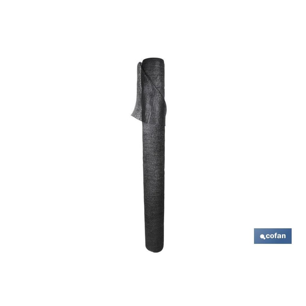 MALLA SOMBREO NEGRA 80% / 90 Grs - 2 x 100 Mts (PACK: 1 UDS)