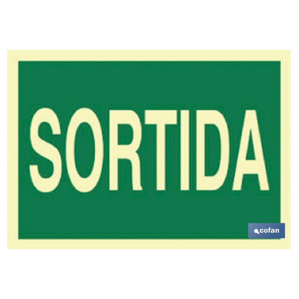 SEÑAL LUMINISCENTE 297X210MM. (PACK: 1 UDS)