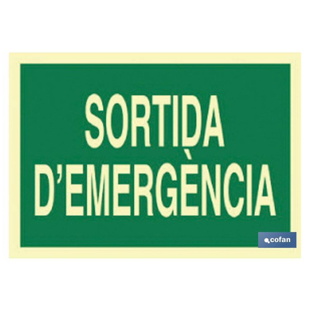 SEÑAL LUMINISCENTE 297X210MM. (PACK: 1 UDS)