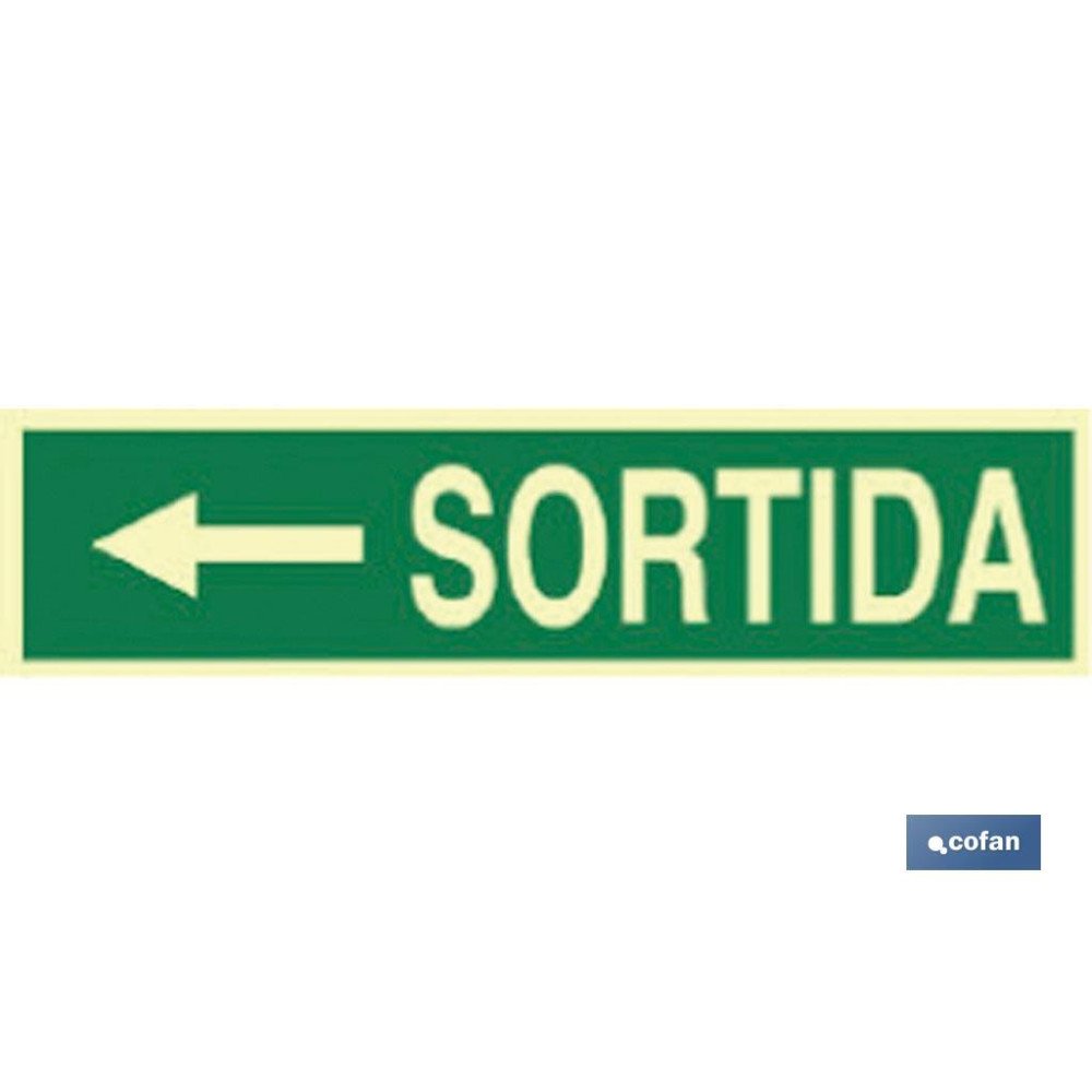 SEÑAL LUMINISCENTE 400X100MM. (PACK: 1 UDS)