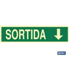 SEÑAL LUMINISCENTE 400X100MM. (PACK: 1 UDS)