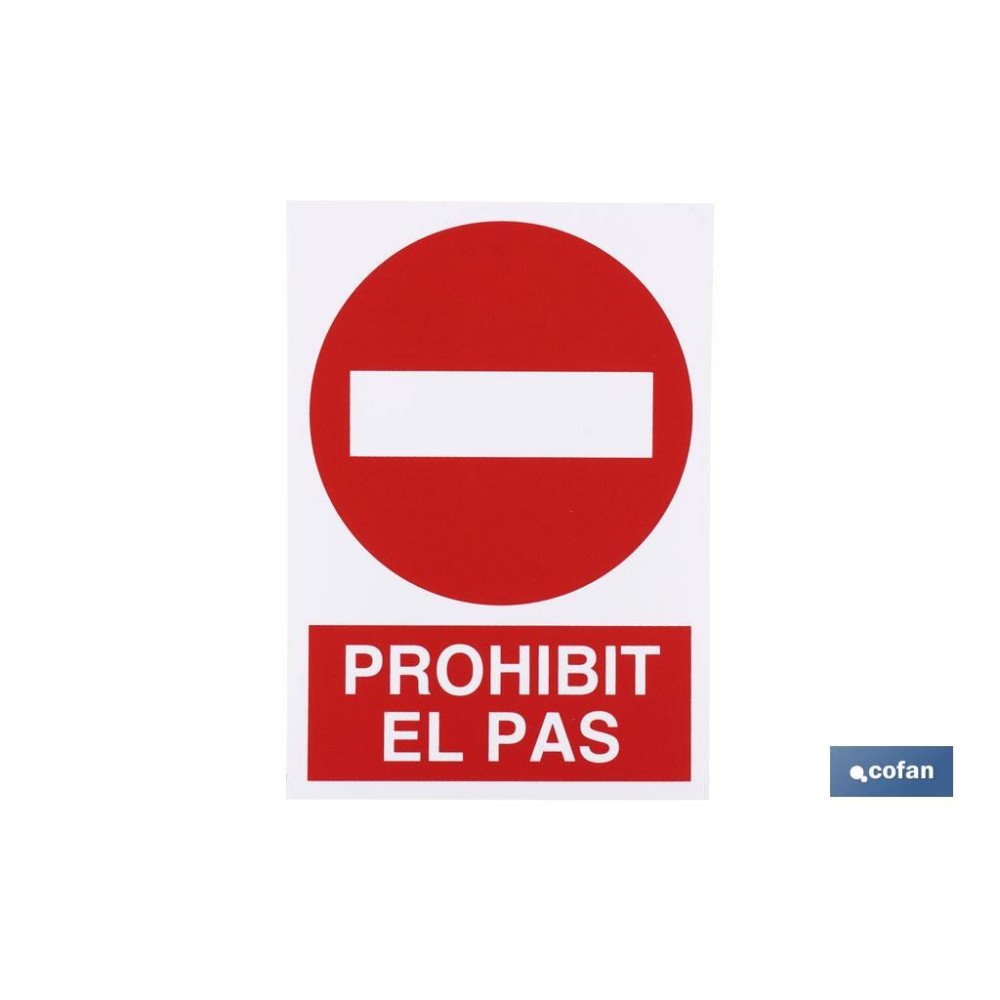 SEÑAL POLIESTIRENO 297X210 MM (PACK: 1 UDS)