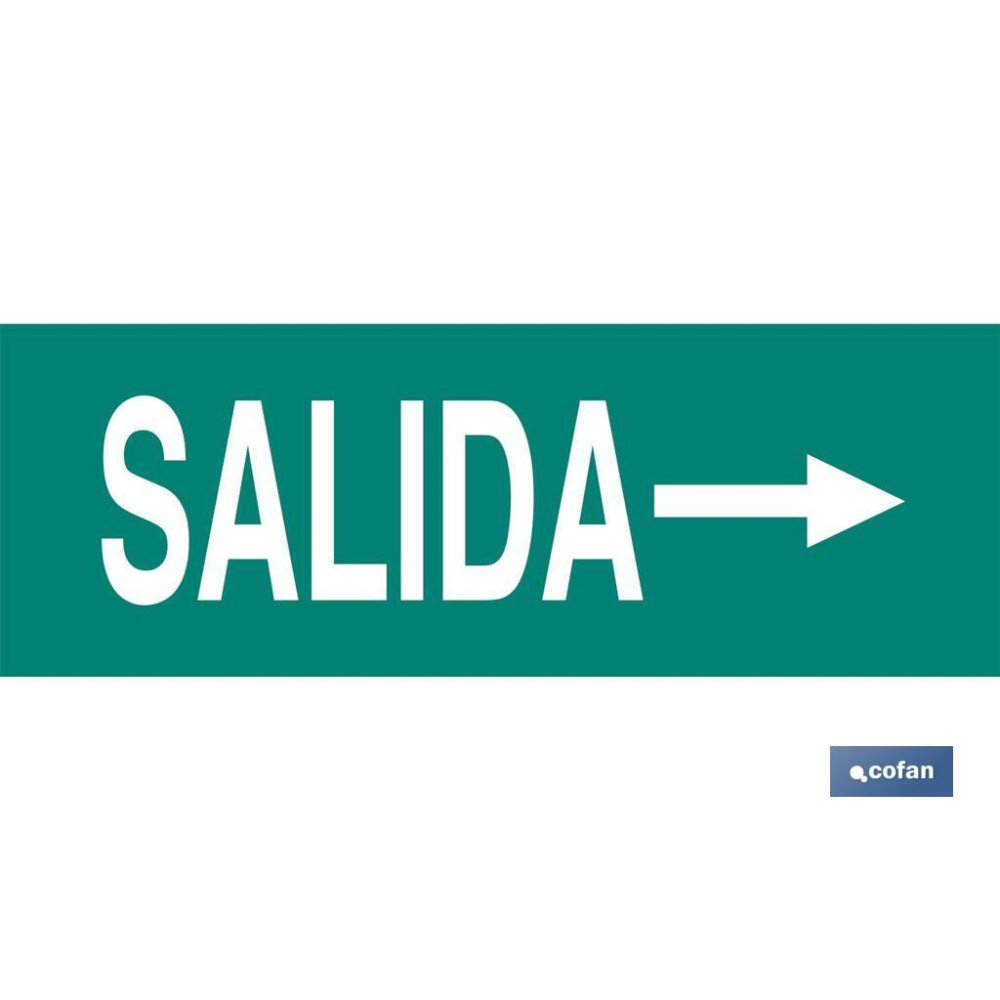 SEÑAL LUMINISCENTE 400X100MM. (PACK: 1 UDS)