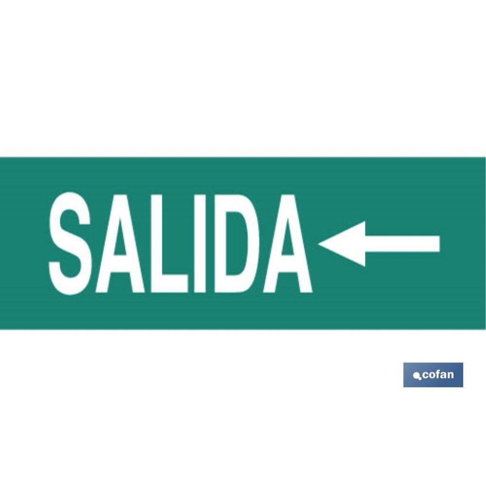 SEÑAL LUMINISCENTE 400X100MM. (PACK: 1 UDS)