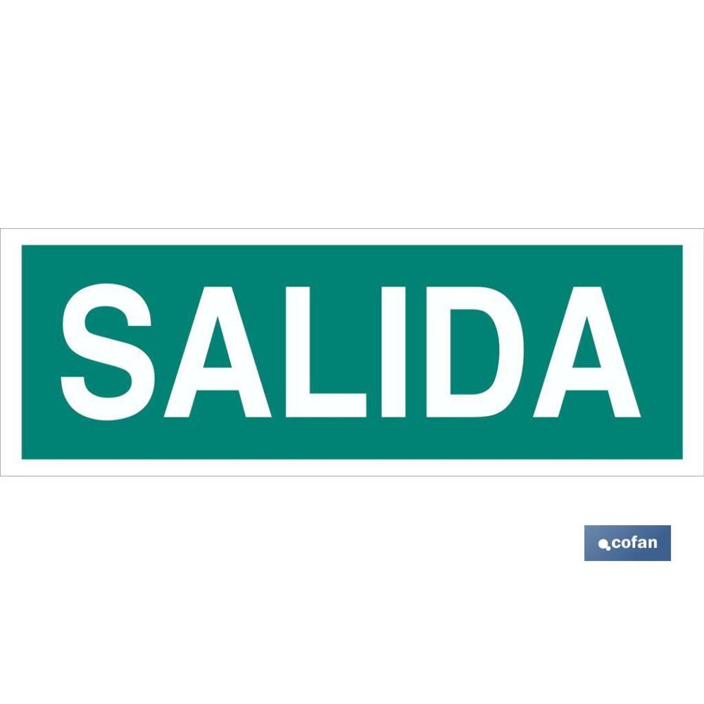 SEÑAL LUMINISCENTE 400X100MM. (PACK: 1 UDS)